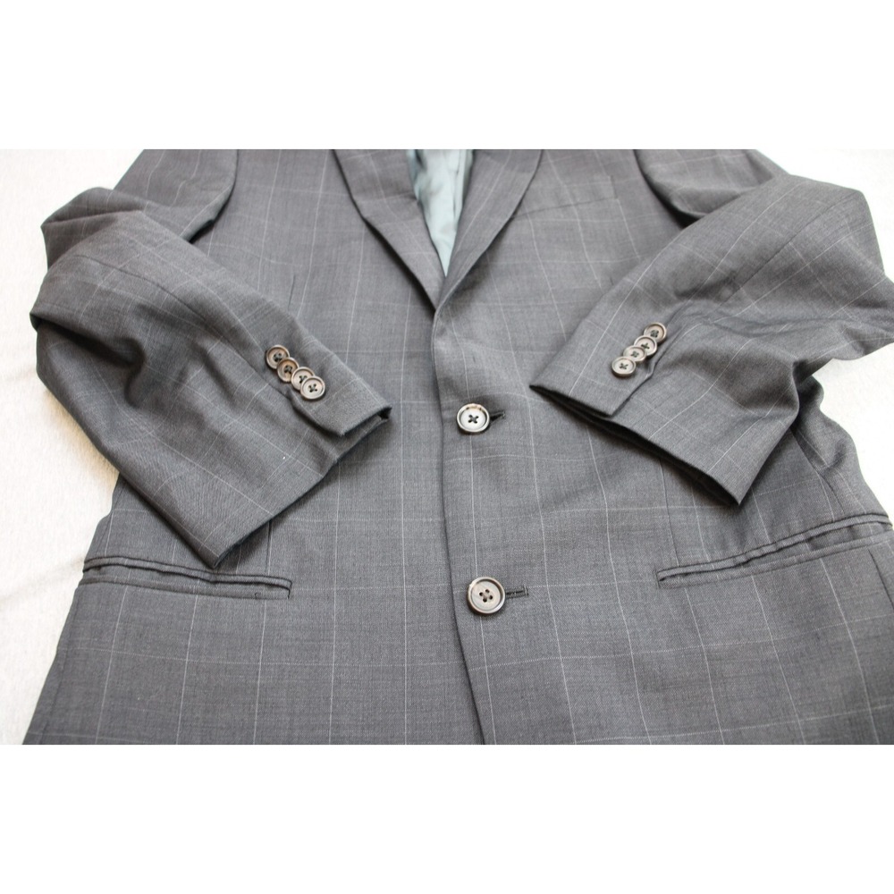 Lauren Ralph Lauren Blazer Men 36R Windowpane 100% Wool 2-Button Single Breast - Picture 9 of 9